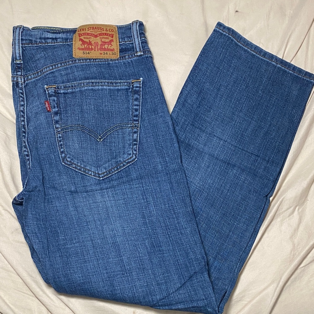 Levi's Men's Straight Denim Jeans in Classic Blue